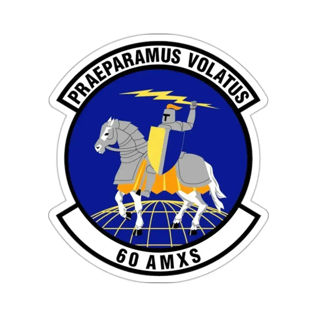 60th Aircraft Maintenance Squadron (U.S. Air Force) STICKER Vinyl Kiss-Cut Decal 2 Inch White - The Sticker Space