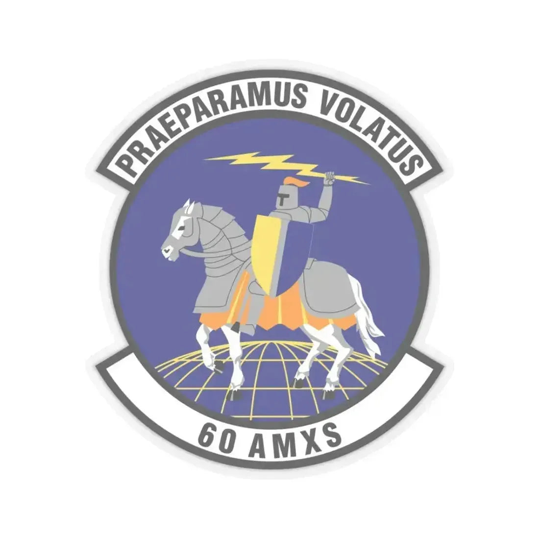 60th Aircraft Maintenance Squadron (U.S. Air Force) STICKER Vinyl Kiss-Cut Decal 3 Inch Transparent - The Sticker Space