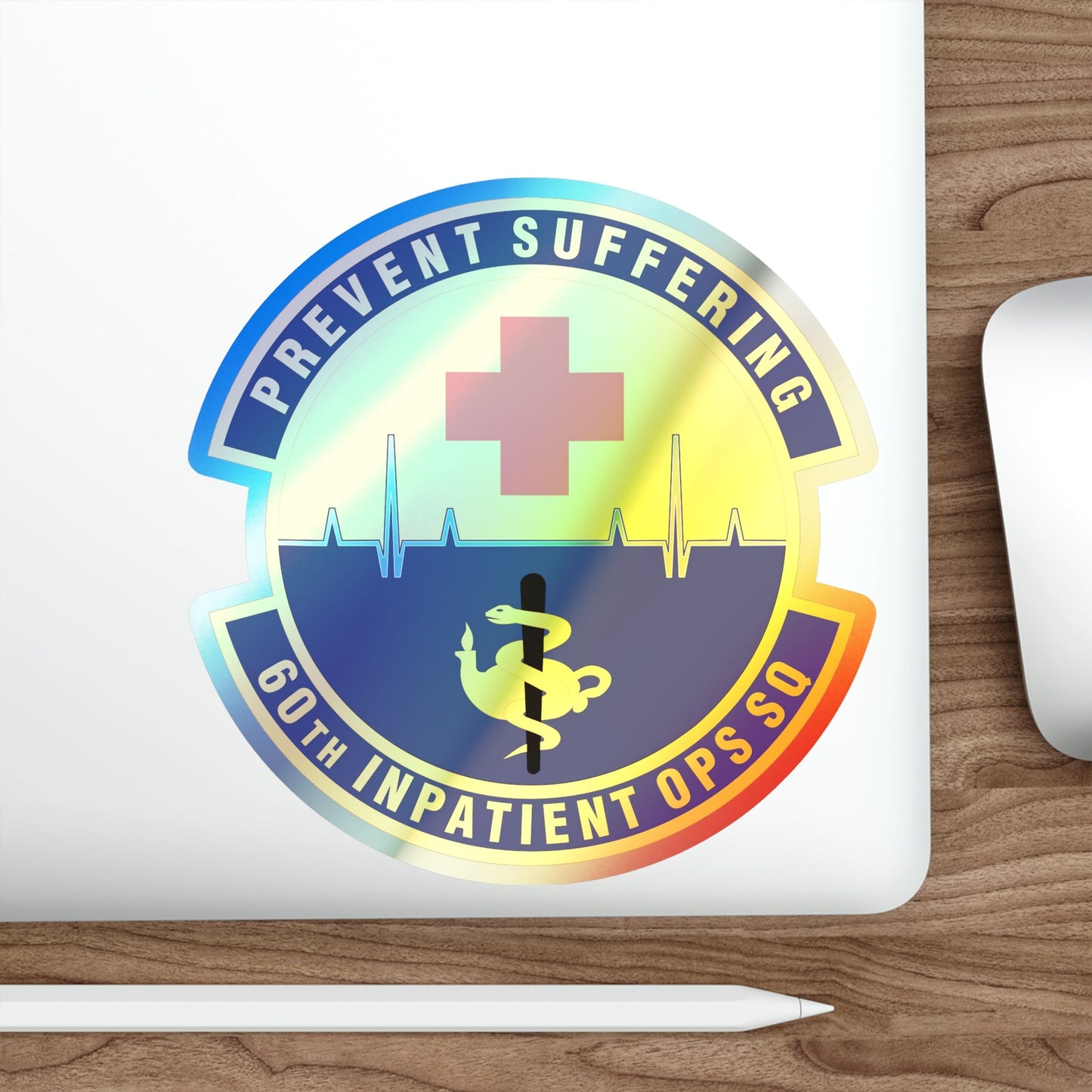 60th Inpatient Operations Squadron (U.S. Air Force) Holographic STICKER Die-Cut Vinyl Decal-The Sticker Space