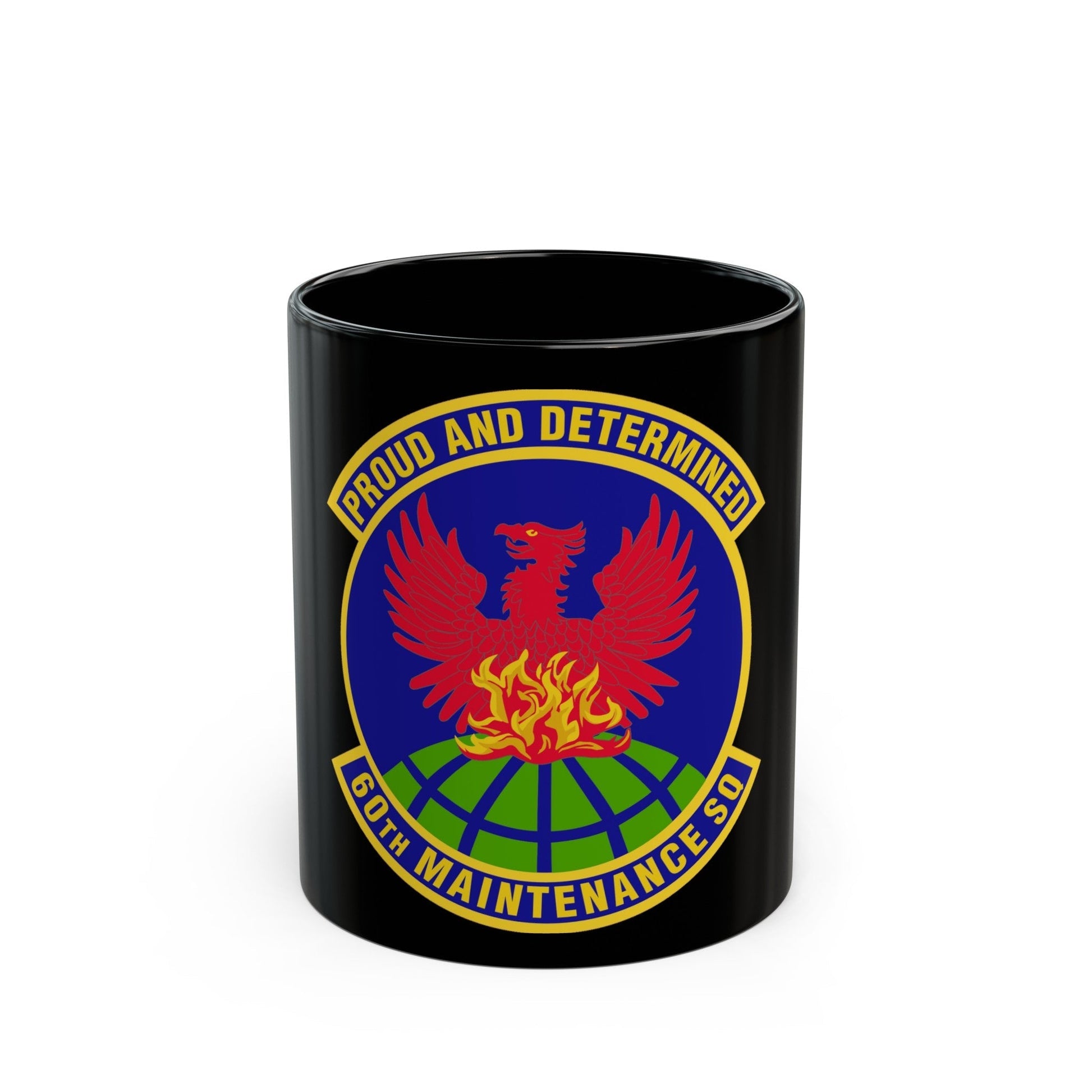 60th Maintenance Squadron (U.S. Air Force) Black Coffee Mug-11oz-The Sticker Space