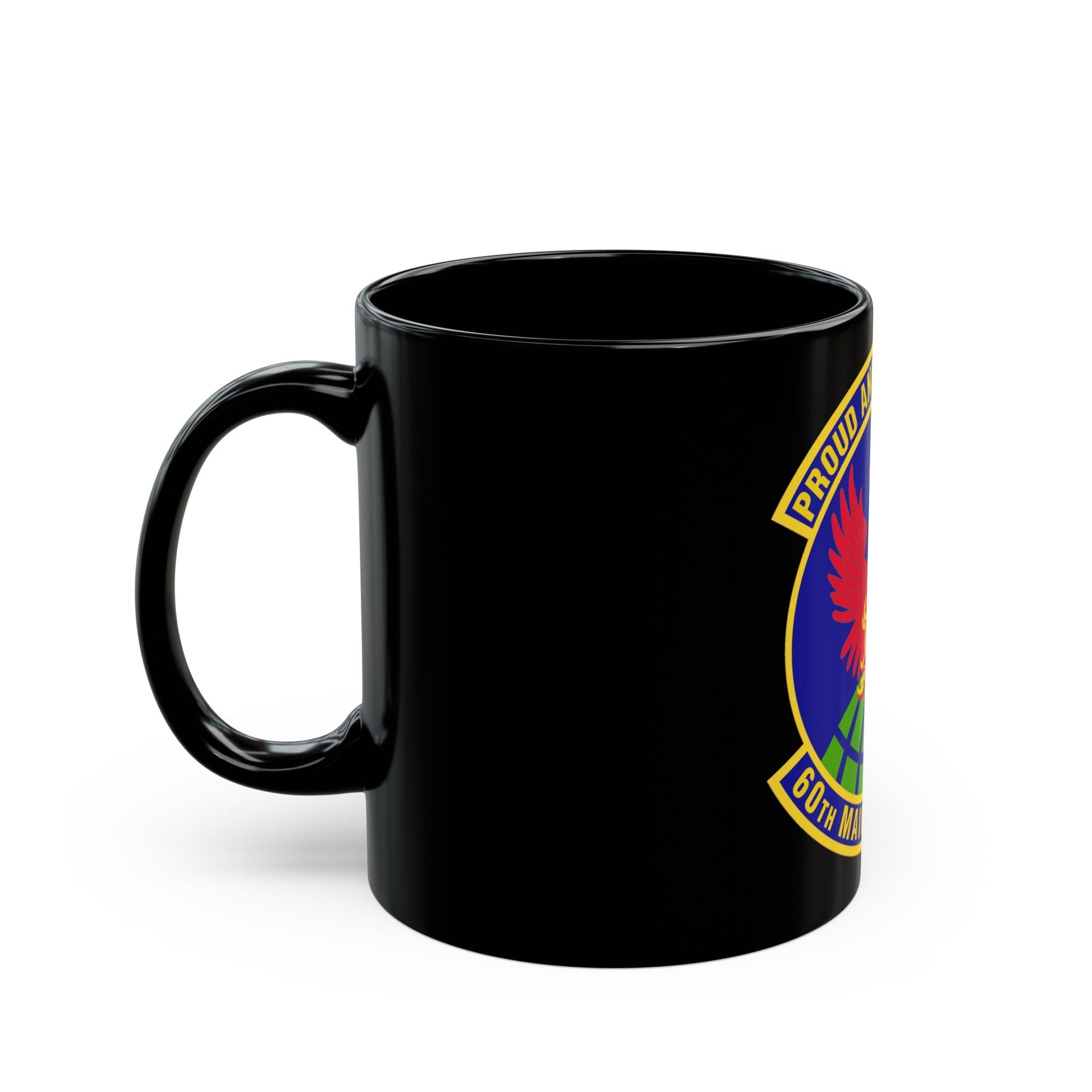 60th Maintenance Squadron (U.S. Air Force) Black Coffee Mug-The Sticker Space