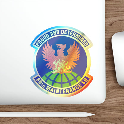 60th Maintenance Squadron (U.S. Air Force) Holographic STICKER Die-Cut Vinyl Decal-The Sticker Space