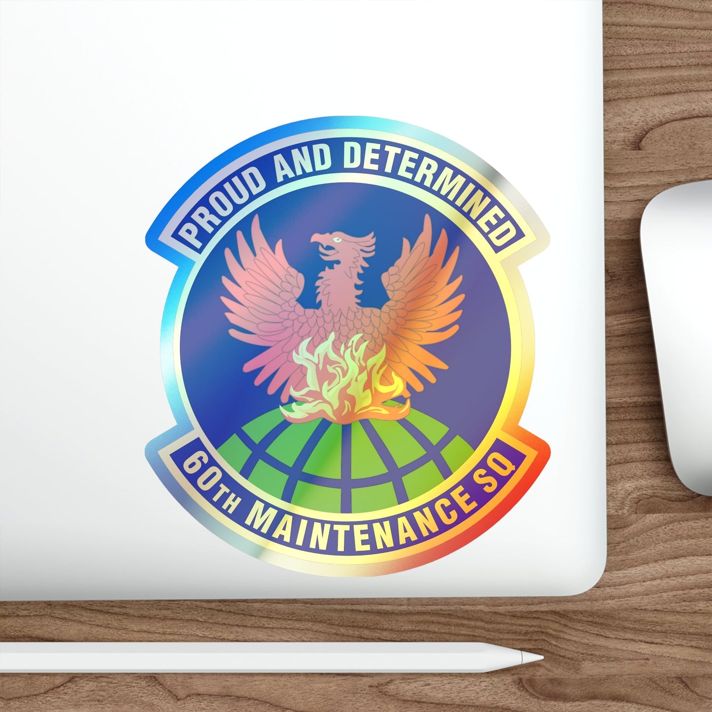 60th Maintenance Squadron (U.S. Air Force) Holographic STICKER Die-Cut Vinyl Decal-The Sticker Space