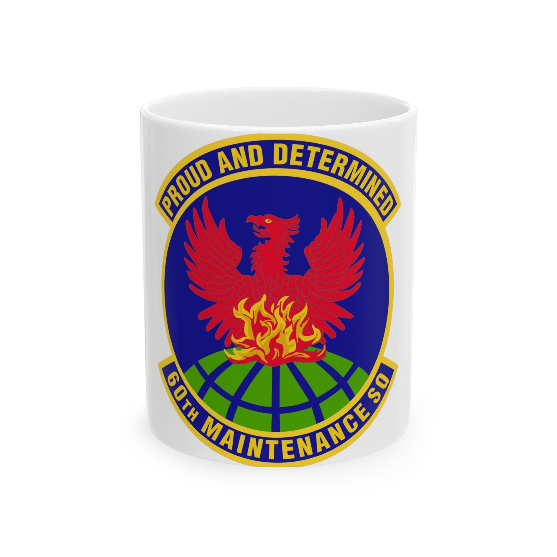 60th Maintenance Squadron (U.S. Air Force) White Coffee Mug-11oz-The Sticker Space