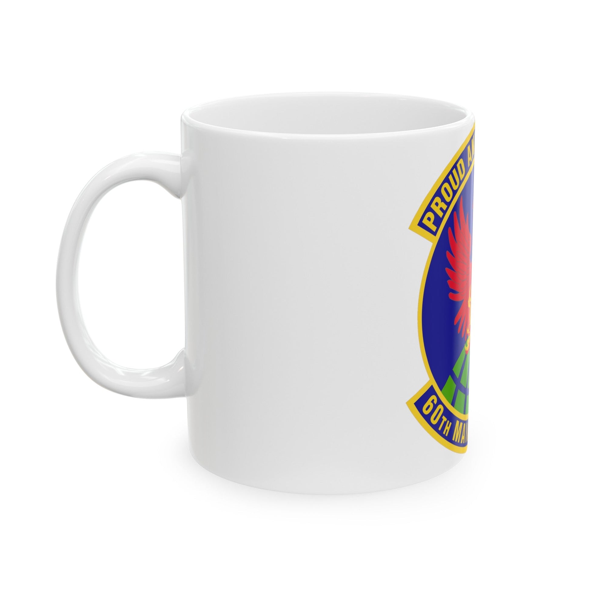 60th Maintenance Squadron (U.S. Air Force) White Coffee Mug-The Sticker Space