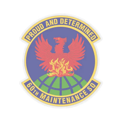 60th Maintenance Squadron (U.S. Air Force) STICKER Vinyl Kiss-Cut Decal 2 Inch Transparent - The Sticker Space