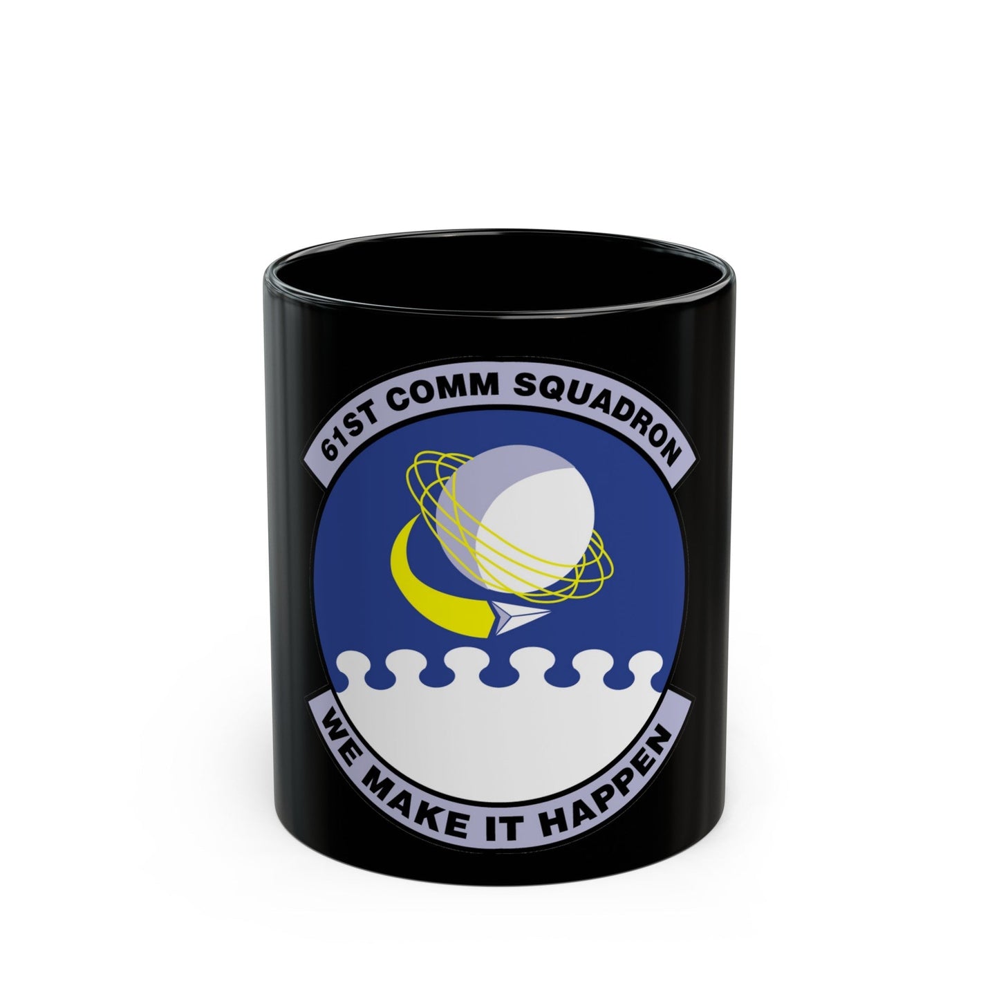 61 Communications Squadron AFSPC (U.S. Air Force) Black Coffee Mug-11oz-The Sticker Space