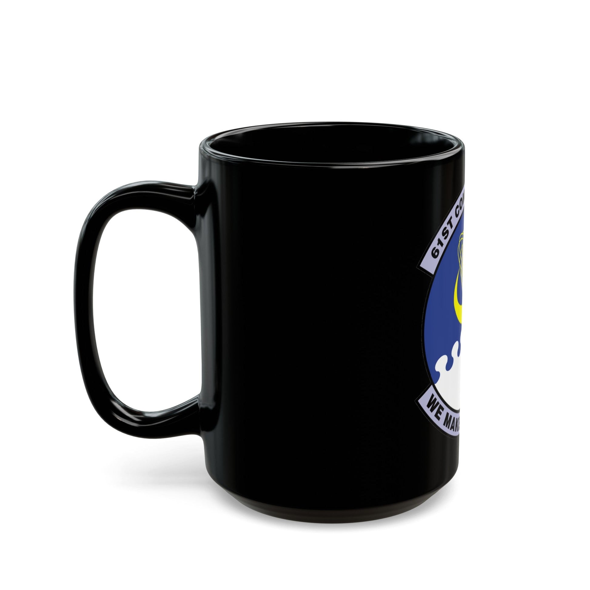 61 Communications Squadron AFSPC (U.S. Air Force) Black Coffee Mug-The Sticker Space