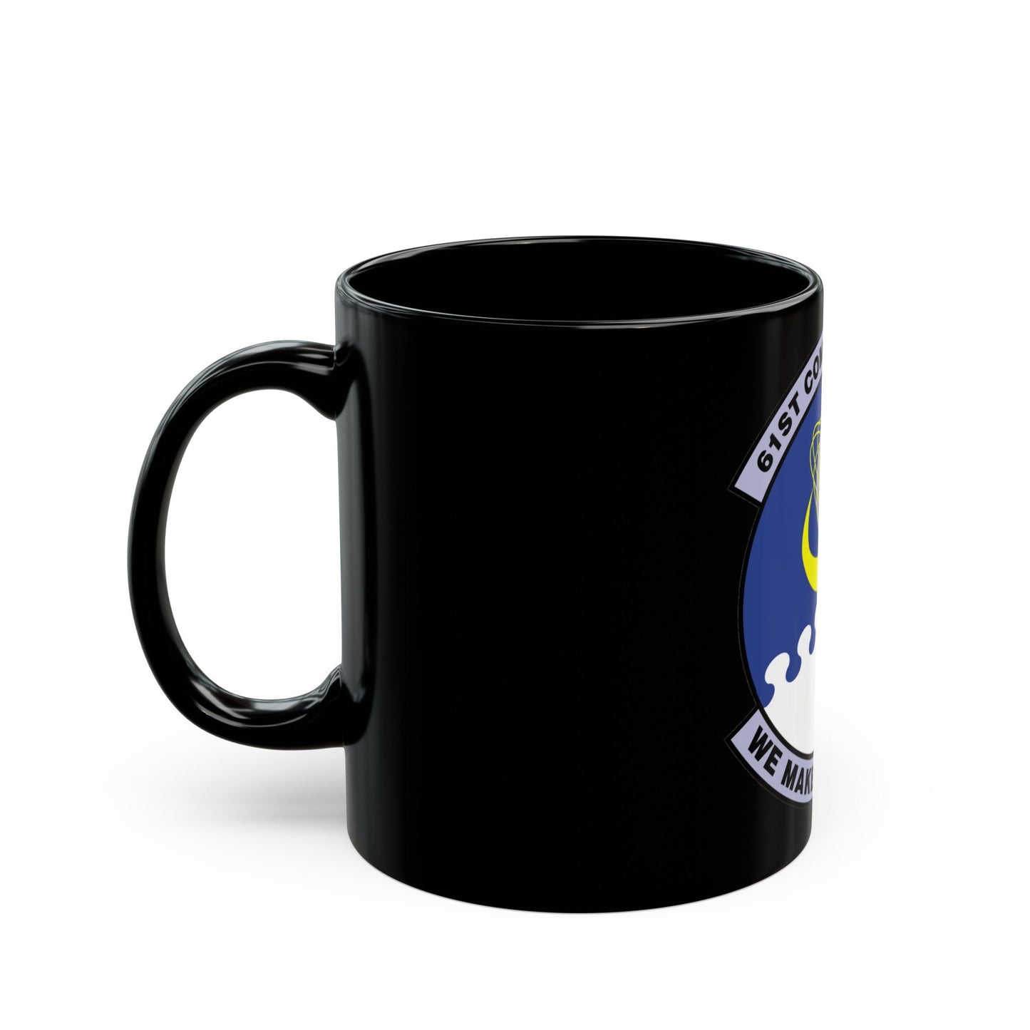 61 Communications Squadron AFSPC (U.S. Air Force) Black Coffee Mug-The Sticker Space