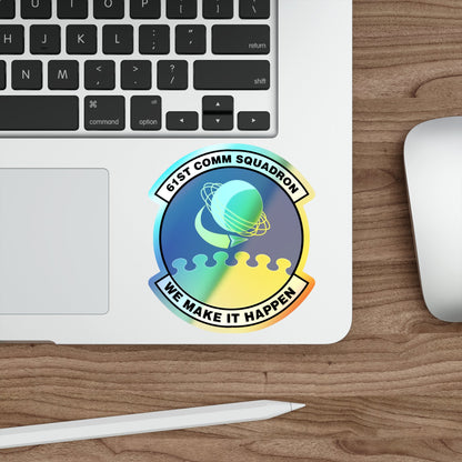 61 Communications Squadron AFSPC (U.S. Air Force) Holographic STICKER Die-Cut Vinyl Decal-The Sticker Space