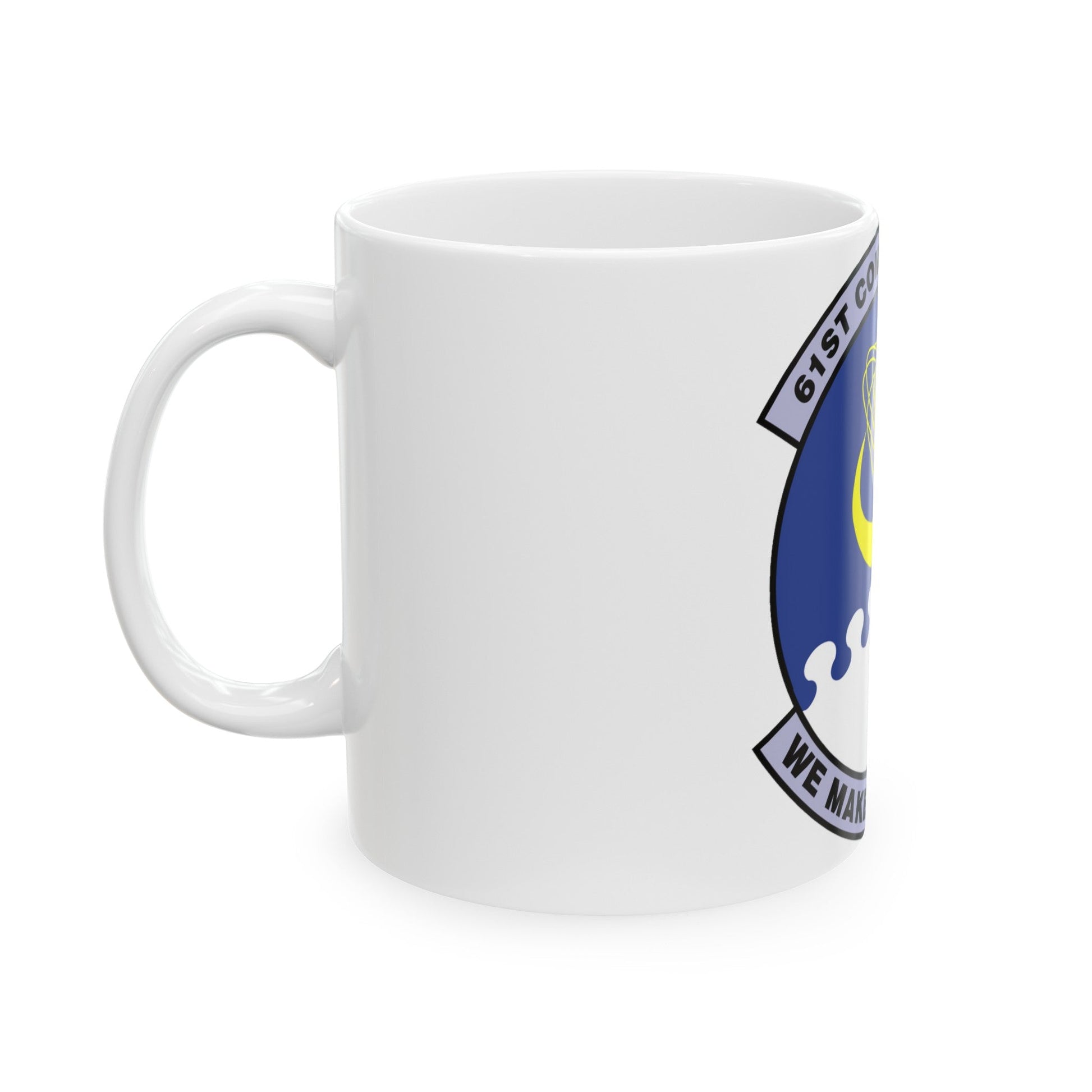 61 Communications Squadron AFSPC (U.S. Air Force) White Coffee Mug-The Sticker Space