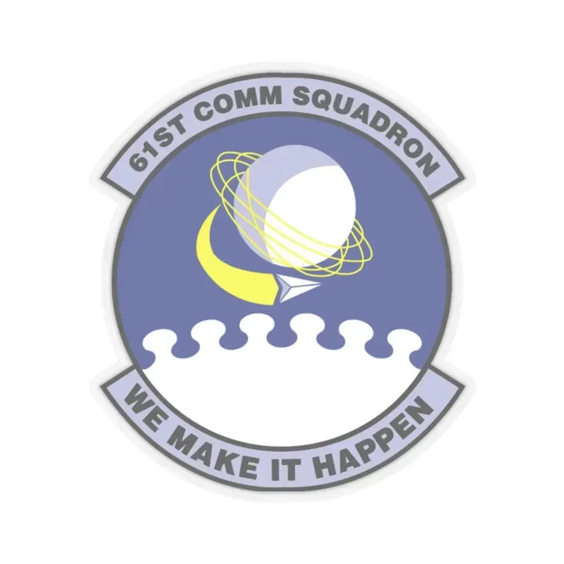 61 Communications Squadron AFSPC (U.S. Air Force) STICKER Vinyl Kiss-Cut Decal 2 Inch Transparent - The Sticker Space