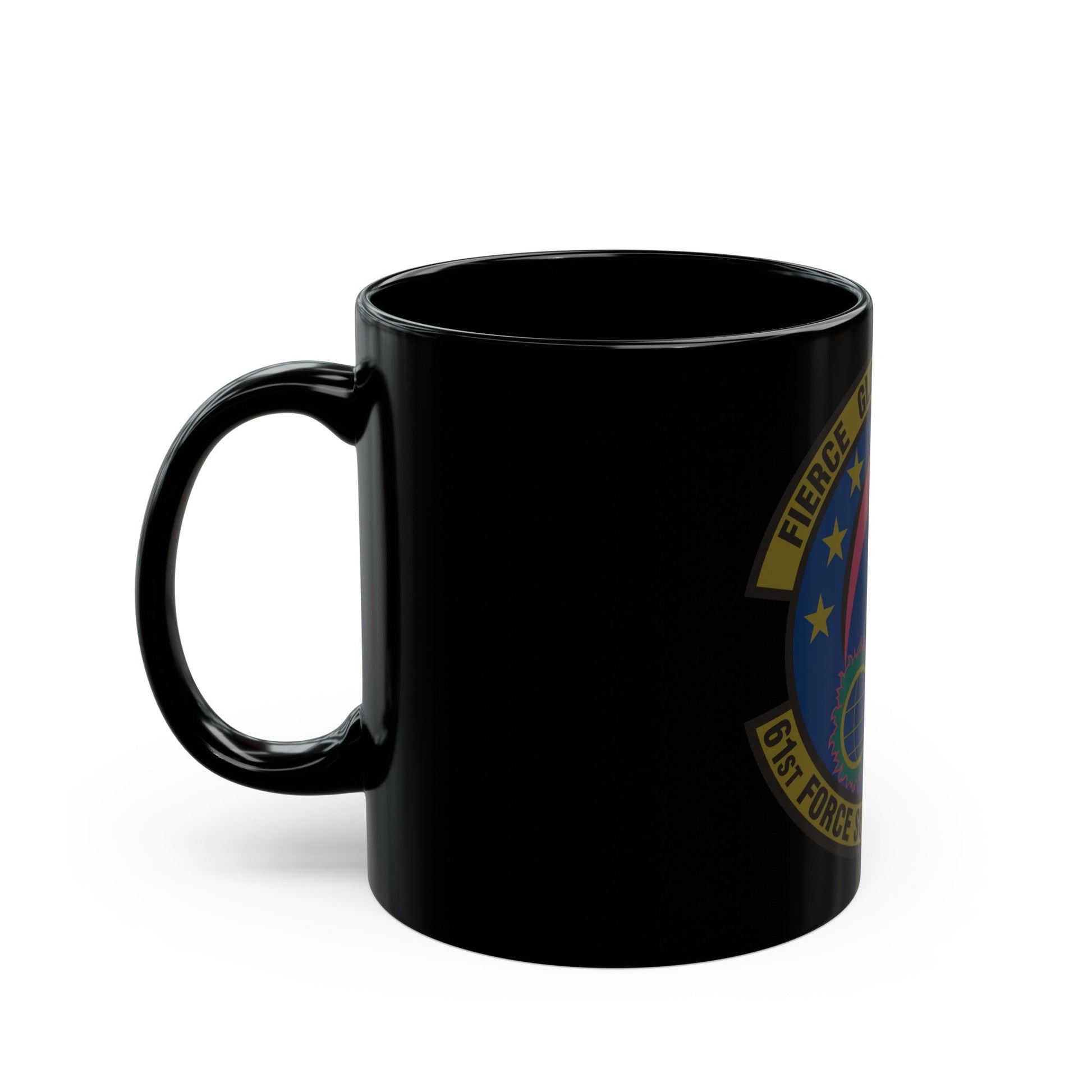 61 Force Support Squadron AFSPC (U.S. Air Force) Black Coffee Mug-The Sticker Space