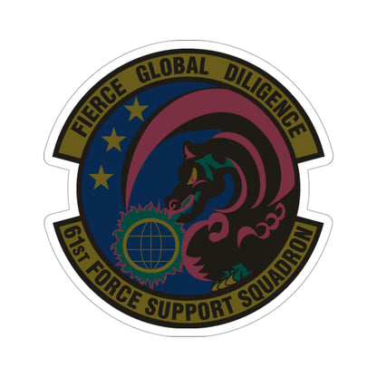 61 Force Support Squadron AFSPC (U.S. Air Force) STICKER Vinyl Die-Cut Decal-3 Inch-The Sticker Space