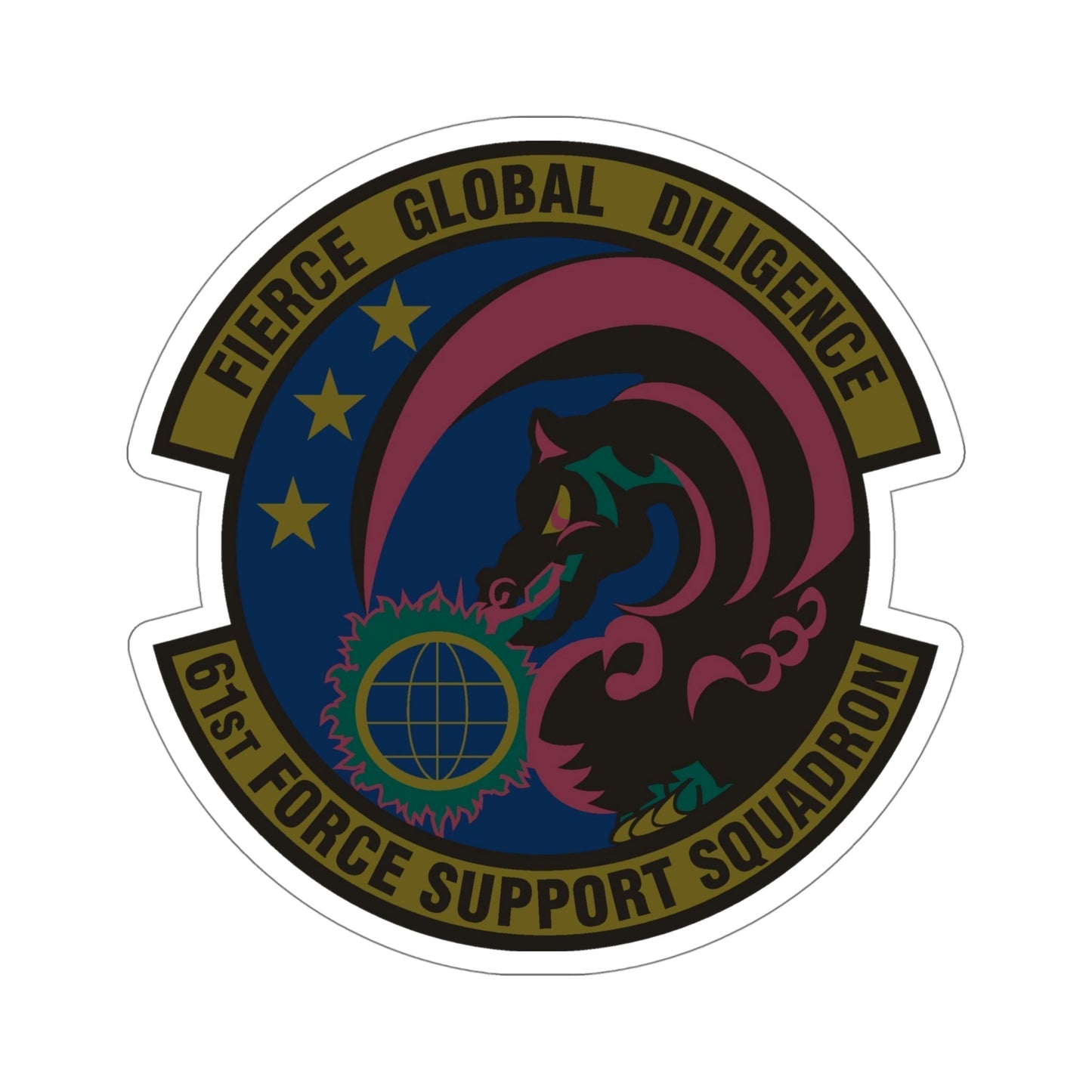 61 Force Support Squadron AFSPC (U.S. Air Force) STICKER Vinyl Die-Cut Decal-5 Inch-The Sticker Space