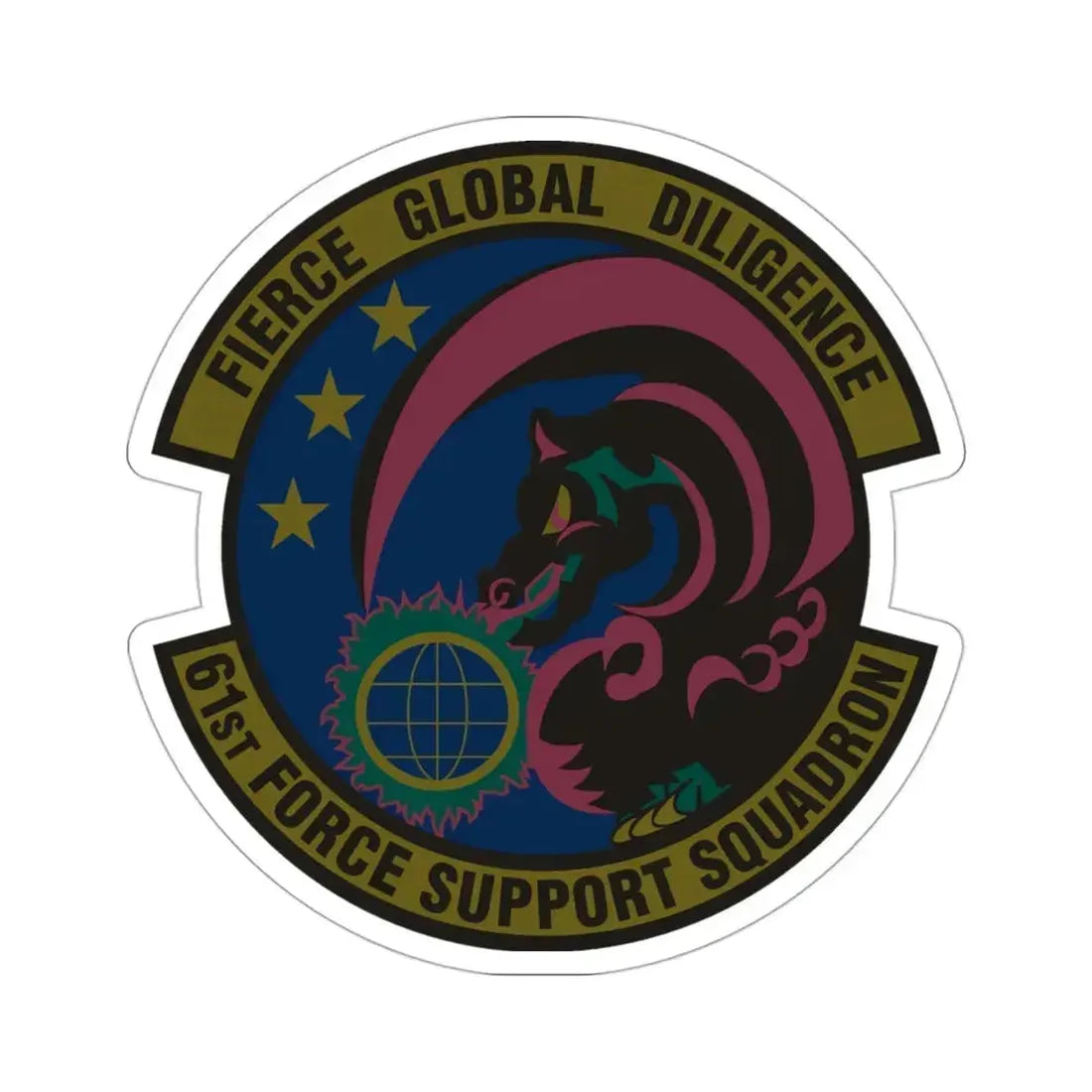 61 Force Support Squadron AFSPC (U.S. Air Force) STICKER Vinyl Die-Cut Decal 3 Inch - The Sticker Space