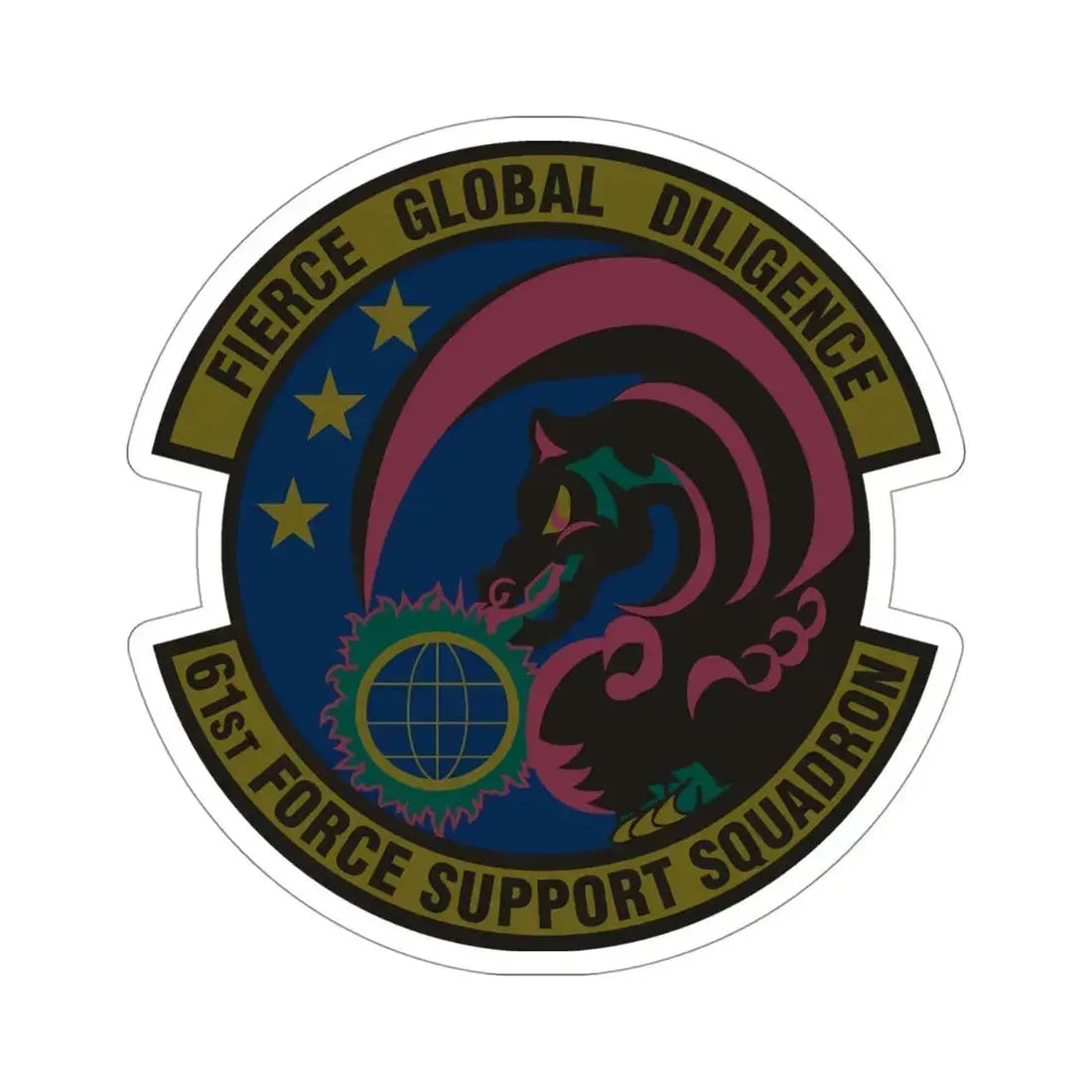 61 Force Support Squadron AFSPC (U.S. Air Force) STICKER Vinyl Die-Cut Decal 4 Inch - The Sticker Space