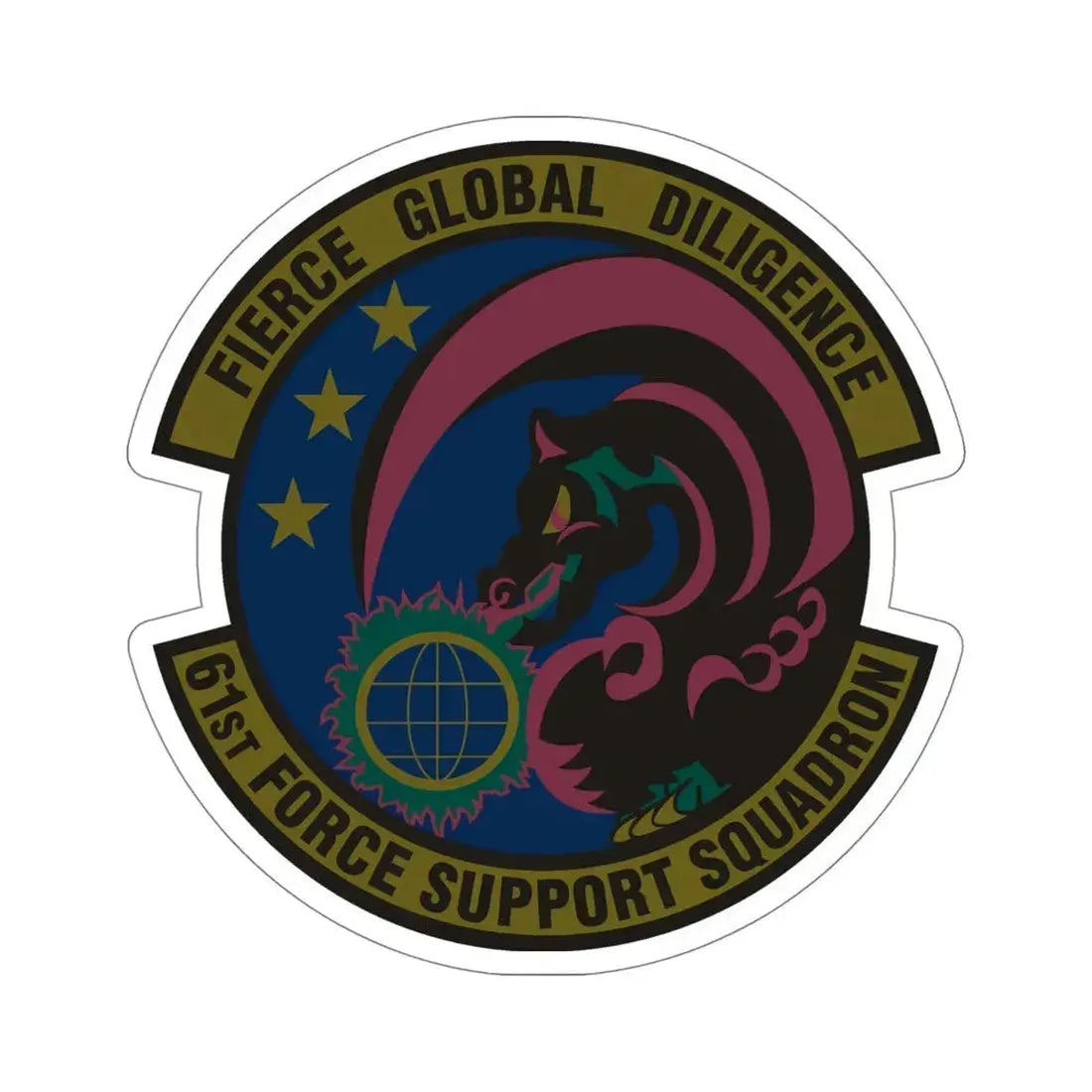 61 Force Support Squadron AFSPC (U.S. Air Force) STICKER Vinyl Die-Cut Decal 5 Inch - The Sticker Space