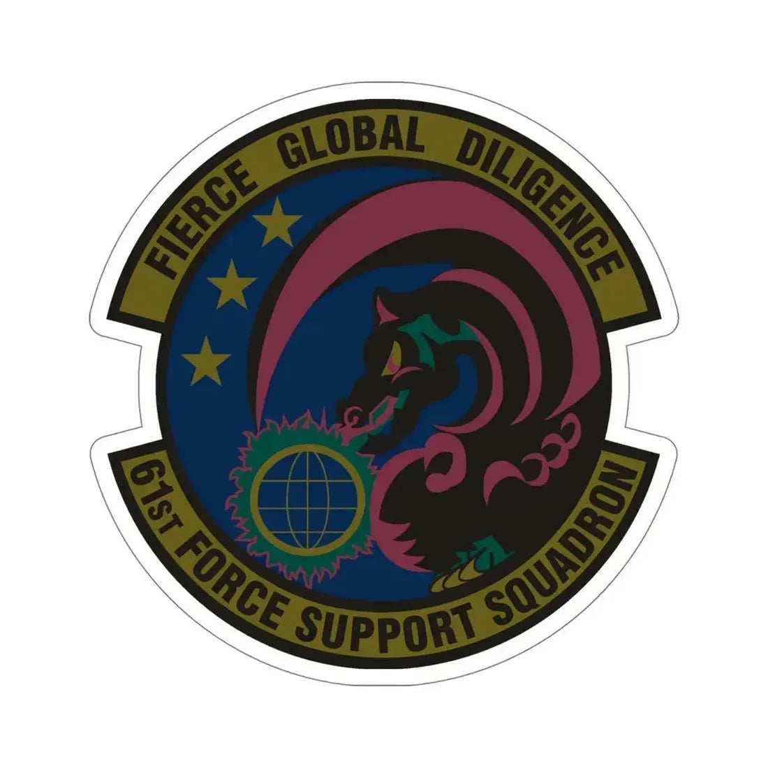 61 Force Support Squadron AFSPC (U.S. Air Force) STICKER Vinyl Die-Cut Decal 6 Inch - The Sticker Space