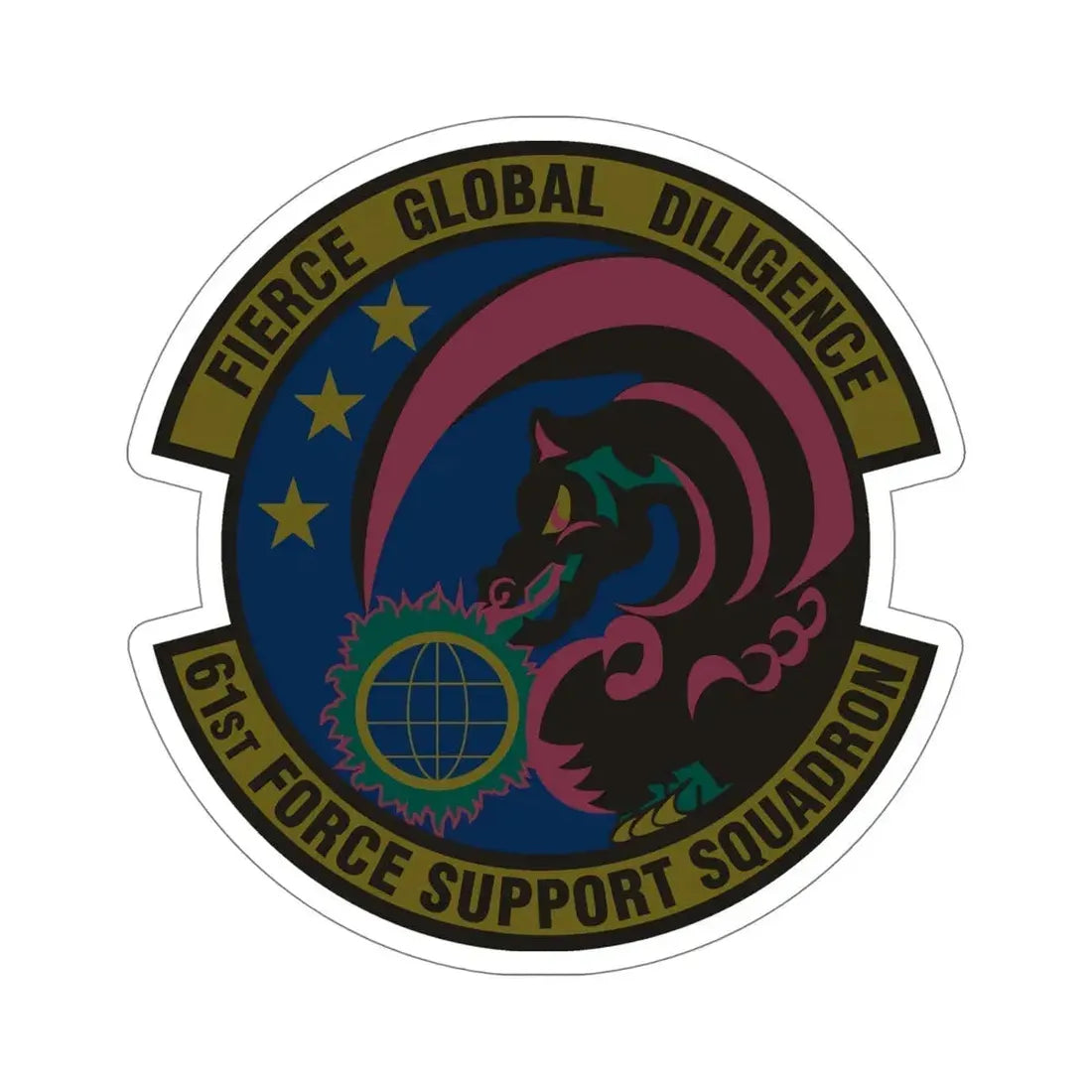 61 Force Support Squadron AFSPC (U.S. Air Force) STICKER Vinyl Die-Cut Decal - The Sticker Space