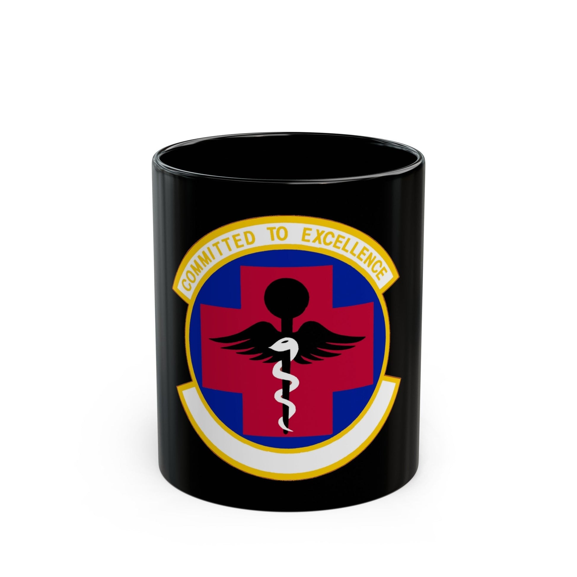 61 Medical Squadron AFSPC (U.S. Air Force) Black Coffee Mug-11oz-The Sticker Space