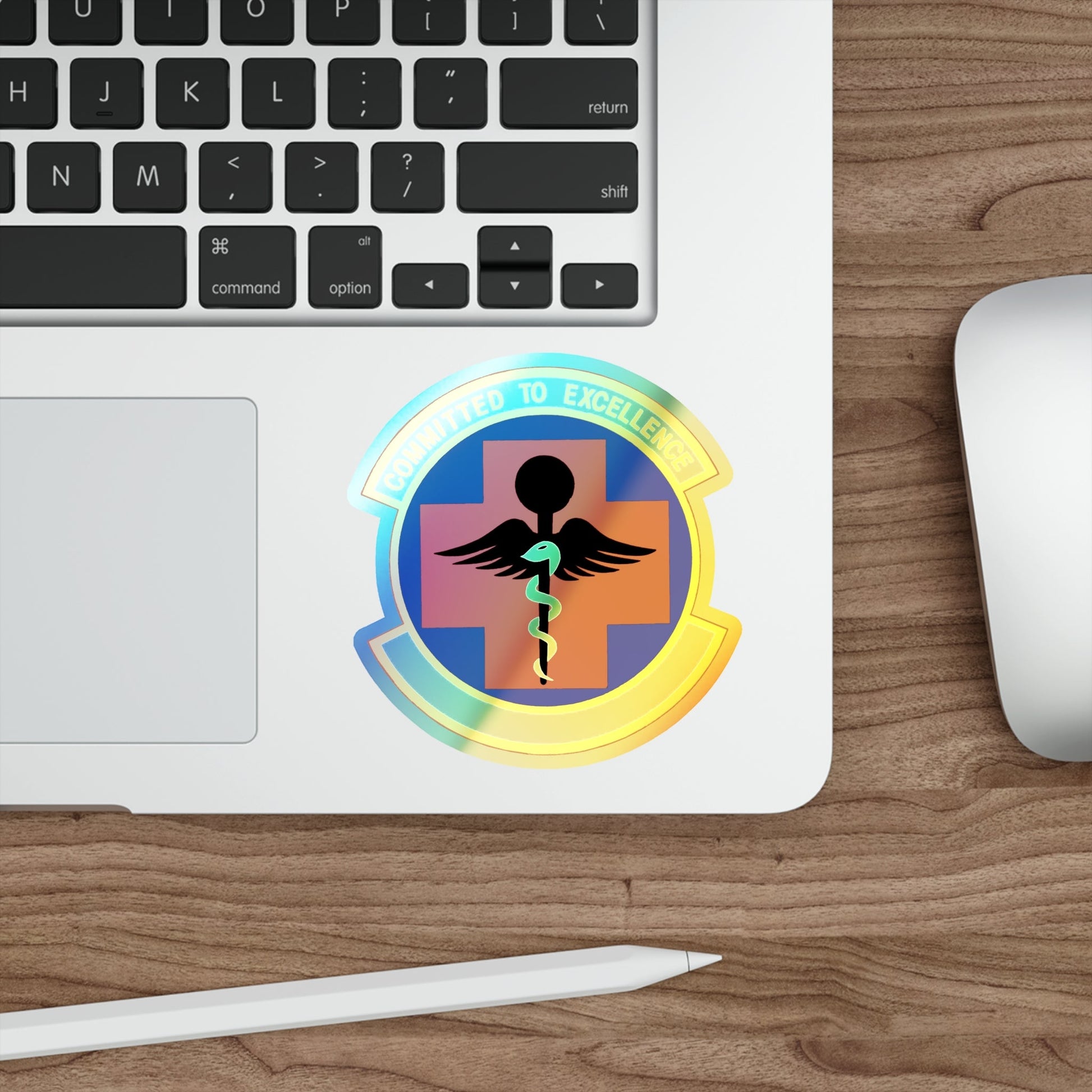 61 Medical Squadron AFSPC (U.S. Air Force) Holographic STICKER Die-Cut Vinyl Decal-The Sticker Space