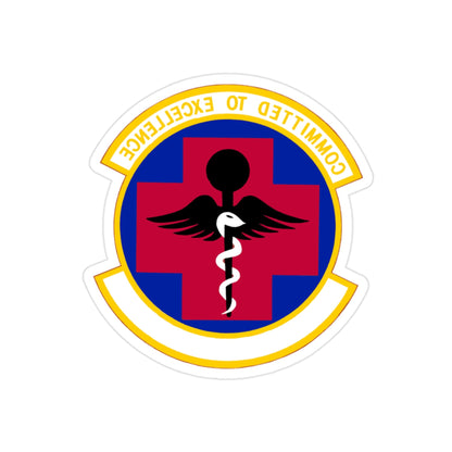 61 Medical Squadron AFSPC (U.S. Air Force) REVERSE PRINT Transparent STICKER-2" × 2"-The Sticker Space