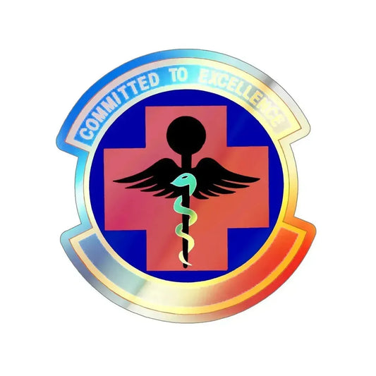 61 Medical Squadron AFSPC (U.S. Air Force) Holographic STICKER Die-Cut Vinyl Decal 6 Inch Holographic - The Sticker Space
