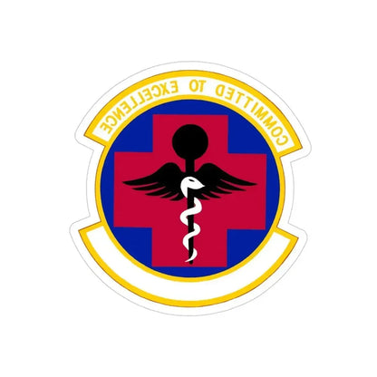 61 Medical Squadron AFSPC (U.S. Air Force) REVERSE PRINT Transparent Die-Cut STICKER 4 Inch Die-Cut Transparent - The Sticker Space