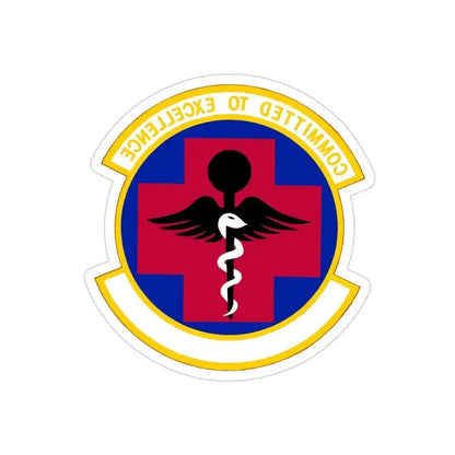 61 Medical Squadron AFSPC (U.S. Air Force) REVERSE PRINT Transparent Die-Cut STICKER 5 Inch Die-Cut Transparent - The Sticker Space
