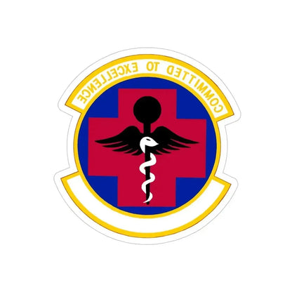 61 Medical Squadron AFSPC (U.S. Air Force) REVERSE PRINT Transparent Die-Cut STICKER 6 Inch Die-Cut Transparent - The Sticker Space