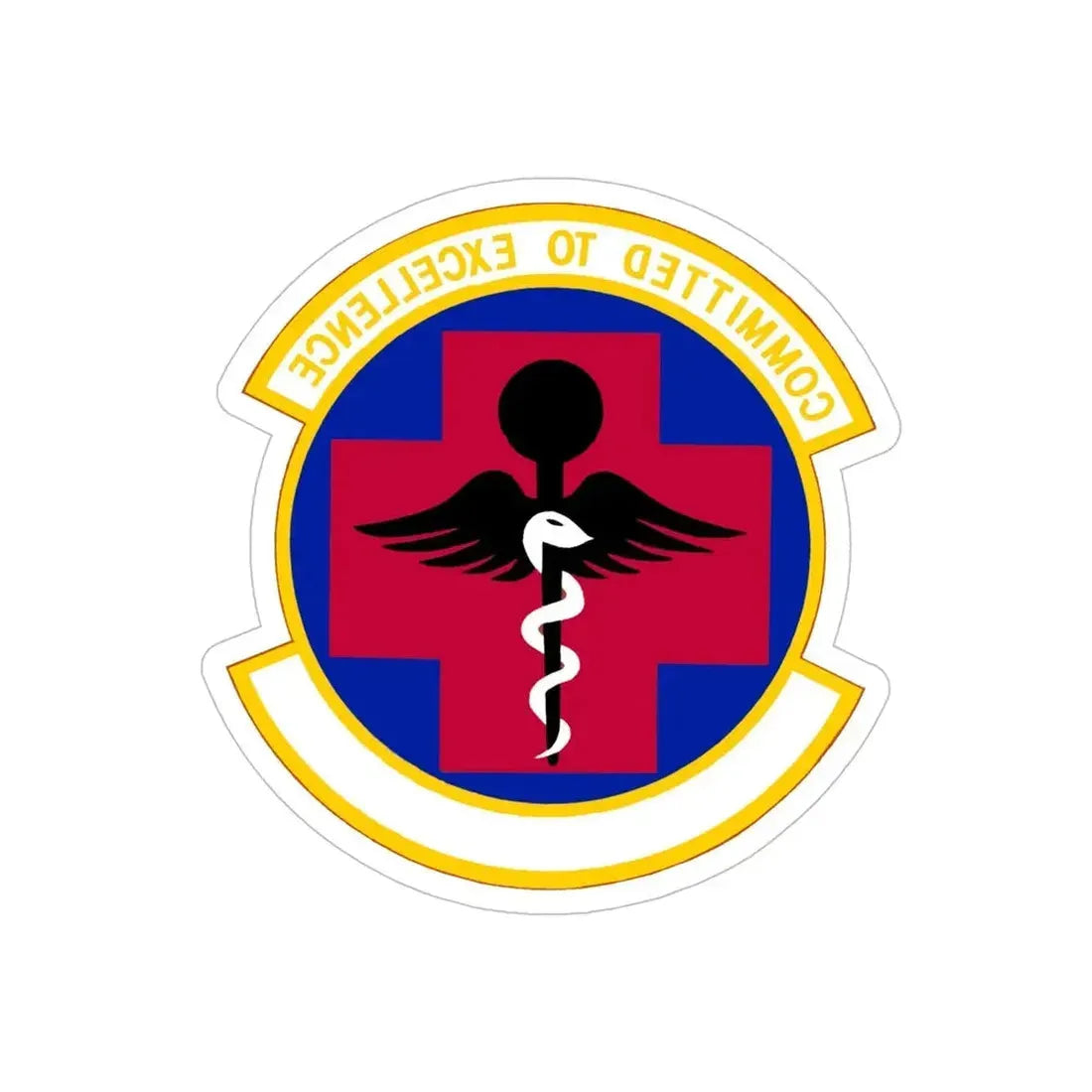 61 Medical Squadron AFSPC (U.S. Air Force) REVERSE PRINT Transparent Die-Cut STICKER - The Sticker Space