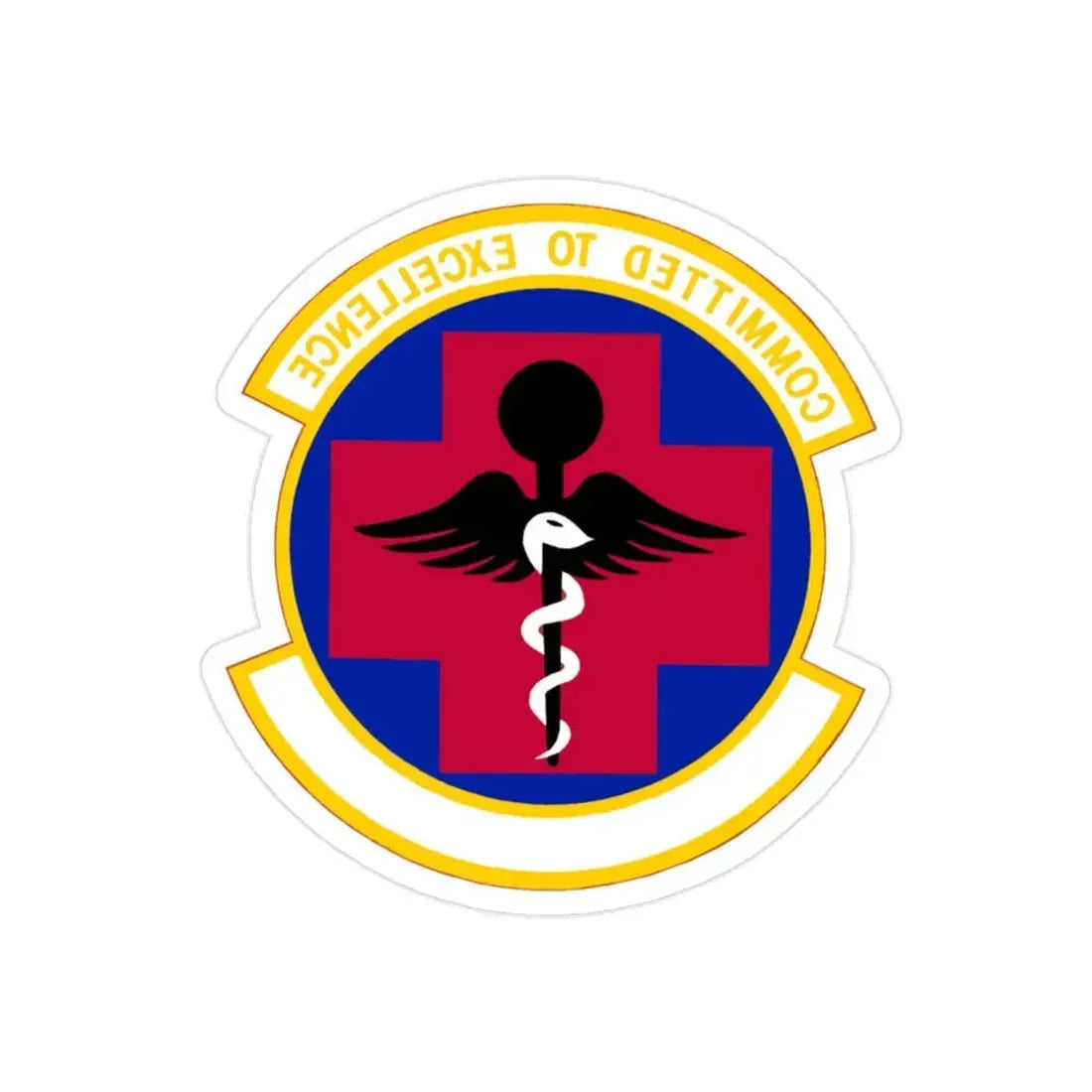 61 Medical Squadron AFSPC (U.S. Air Force) REVERSE PRINT Transparent Die-Cut STICKER - The Sticker Space