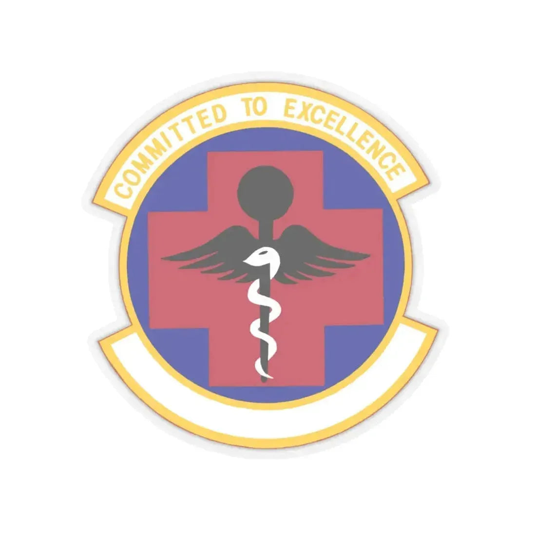 61 Medical Squadron AFSPC (U.S. Air Force) STICKER Vinyl Kiss-Cut Decal 4 Inch Transparent - The Sticker Space