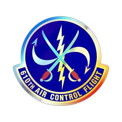 610 Air Control Flight PACAF (U.S. Air Force) Holographic STICKER Die-Cut Vinyl Decal 5 Inch - The Sticker Space