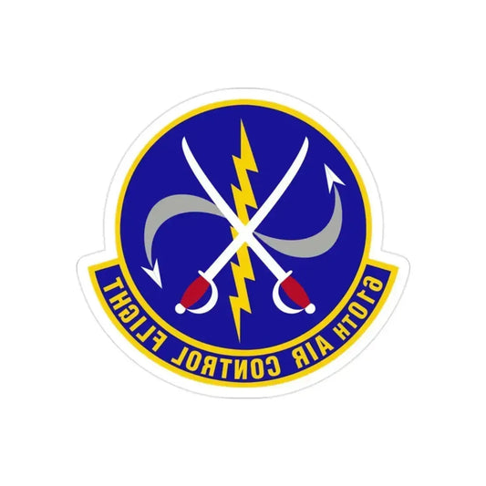 610 Air Control Flight PACAF (U.S. Air Force) REVERSE PRINT Transparent Die-Cut STICKER 2 Inch Die-Cut Transparent - The Sticker Space