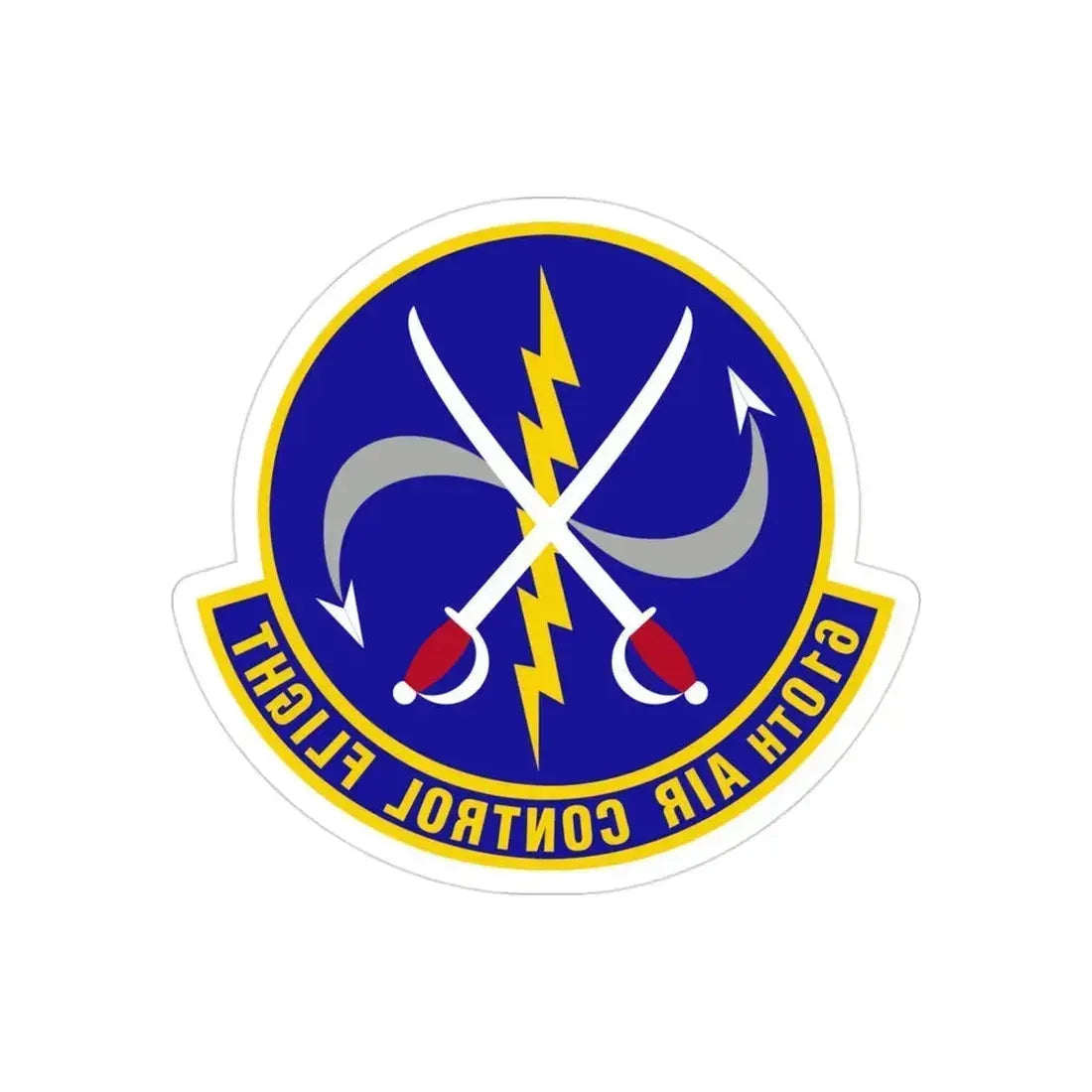 610 Air Control Flight PACAF (U.S. Air Force) REVERSE PRINT Transparent Die-Cut STICKER 3 Inch Die-Cut Transparent - The Sticker Space