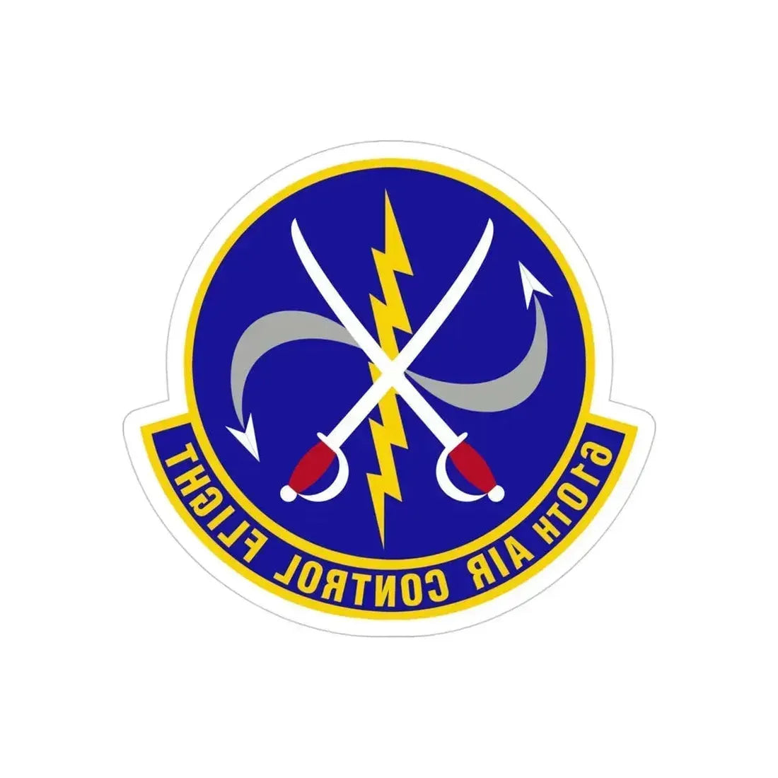 610 Air Control Flight PACAF (U.S. Air Force) REVERSE PRINT Transparent Die-Cut STICKER 4 Inch Die-Cut Transparent - The Sticker Space