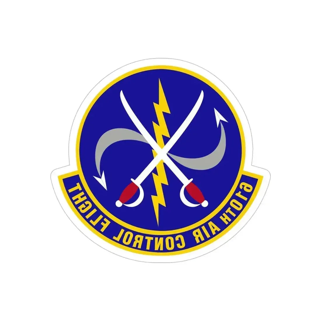 610 Air Control Flight PACAF (U.S. Air Force) REVERSE PRINT Transparent Die-Cut STICKER 5 Inch Die-Cut Transparent - The Sticker Space