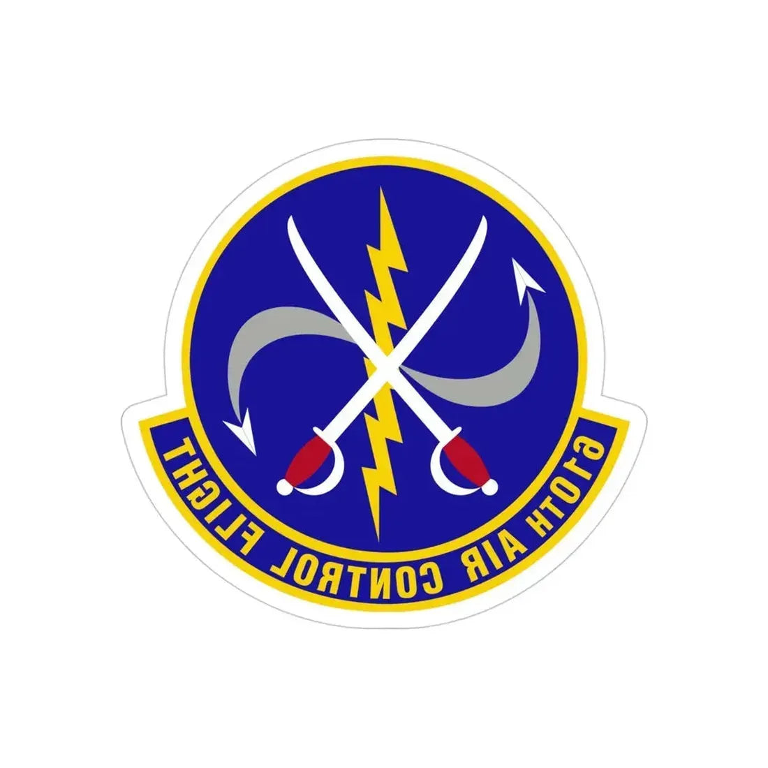 610 Air Control Flight PACAF (U.S. Air Force) REVERSE PRINT Transparent Die-Cut STICKER - The Sticker Space