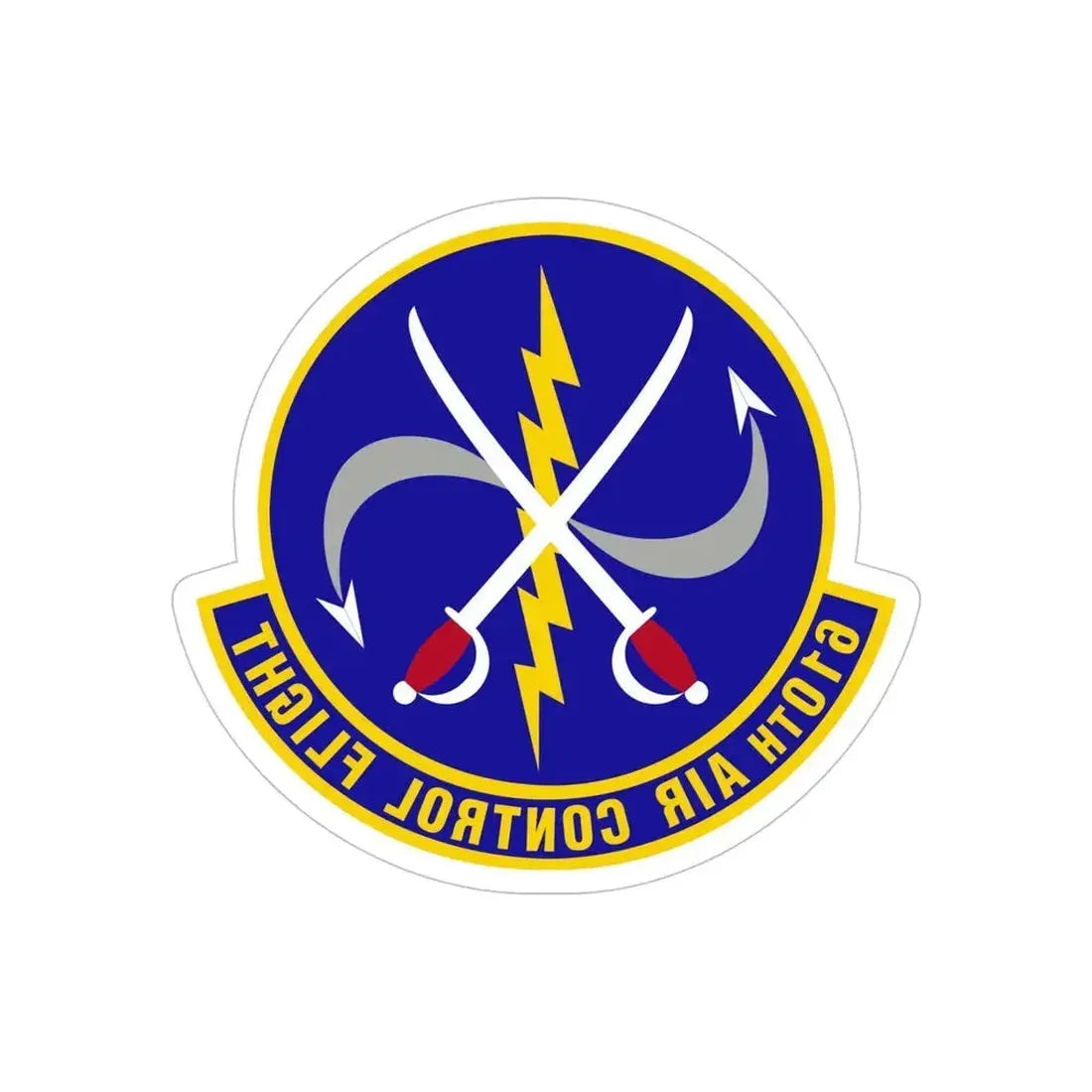 610 Air Control Flight PACAF (U.S. Air Force) REVERSE PRINT Transparent Die-Cut STICKER - The Sticker Space