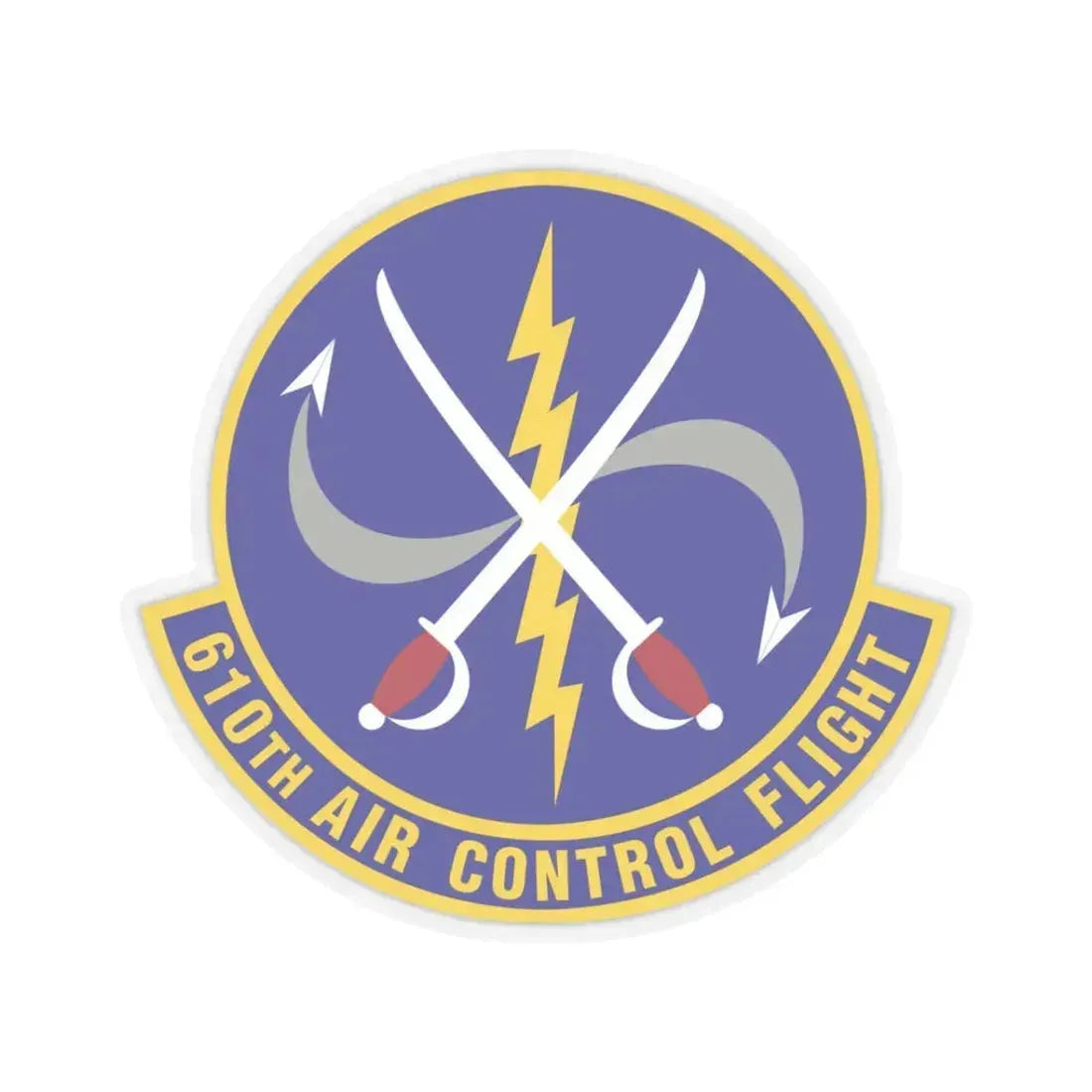 610 Air Control Flight PACAF (U.S. Air Force) STICKER Vinyl Kiss-Cut Decal 3 Inch Transparent - The Sticker Space