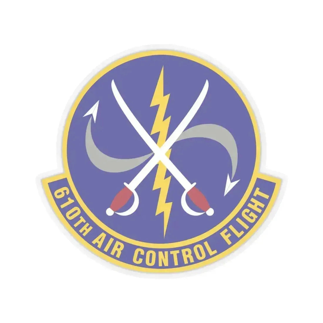 610 Air Control Flight PACAF (U.S. Air Force) STICKER Vinyl Kiss-Cut Decal 4 Inch Transparent - The Sticker Space
