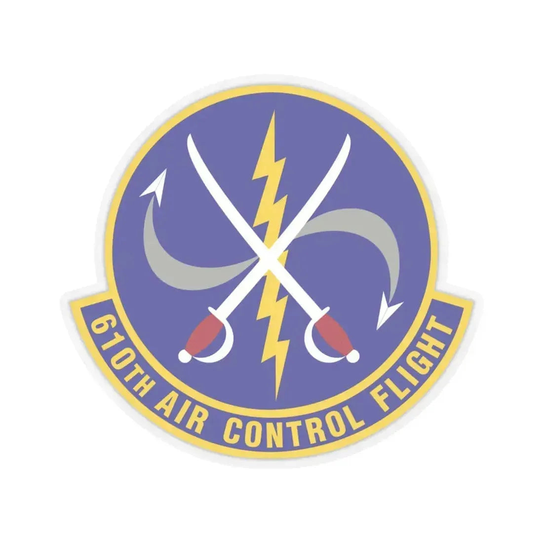 610 Air Control Flight PACAF (U.S. Air Force) STICKER Vinyl Kiss-Cut Decal 6 Inch Transparent - The Sticker Space