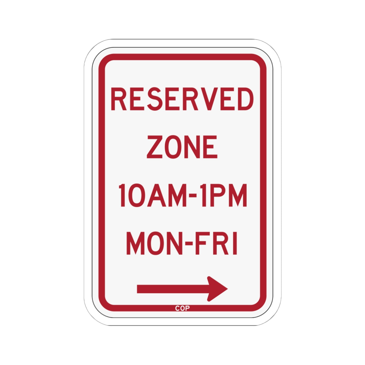 PBOT Road sign P4490R (Oregon) (Road Sign) STICKER Vinyl Kiss-Cut Decal