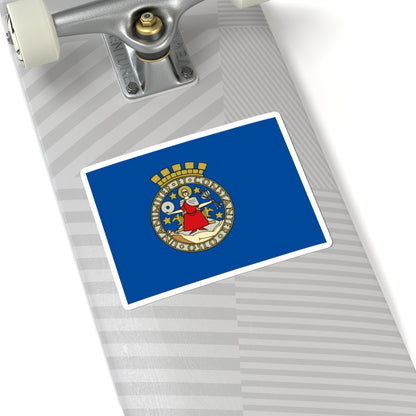 Flag of Oslo (Norway) STICKER Vinyl Kiss-Cut Decal
