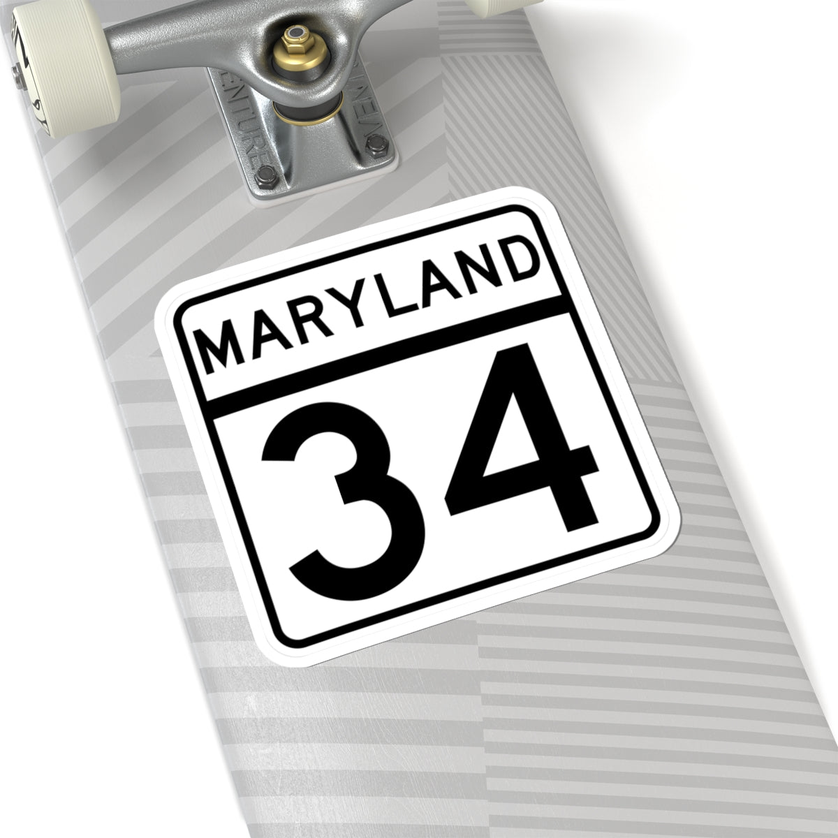 MD Route 34 (Maryland) (Road Sign) STICKER Vinyl Kiss-Cut Decal