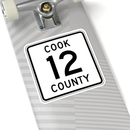Cook County 12 MN (Minnesota) (Road Sign) STICKER Vinyl Kiss-Cut Decal