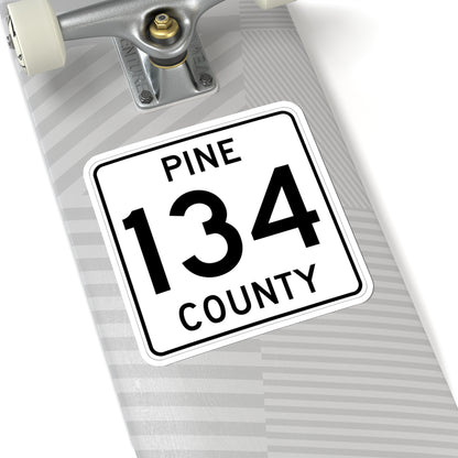 Pine County Route 134 MN (Minnesota) (Road Sign) STICKER Vinyl Kiss-Cut Decal