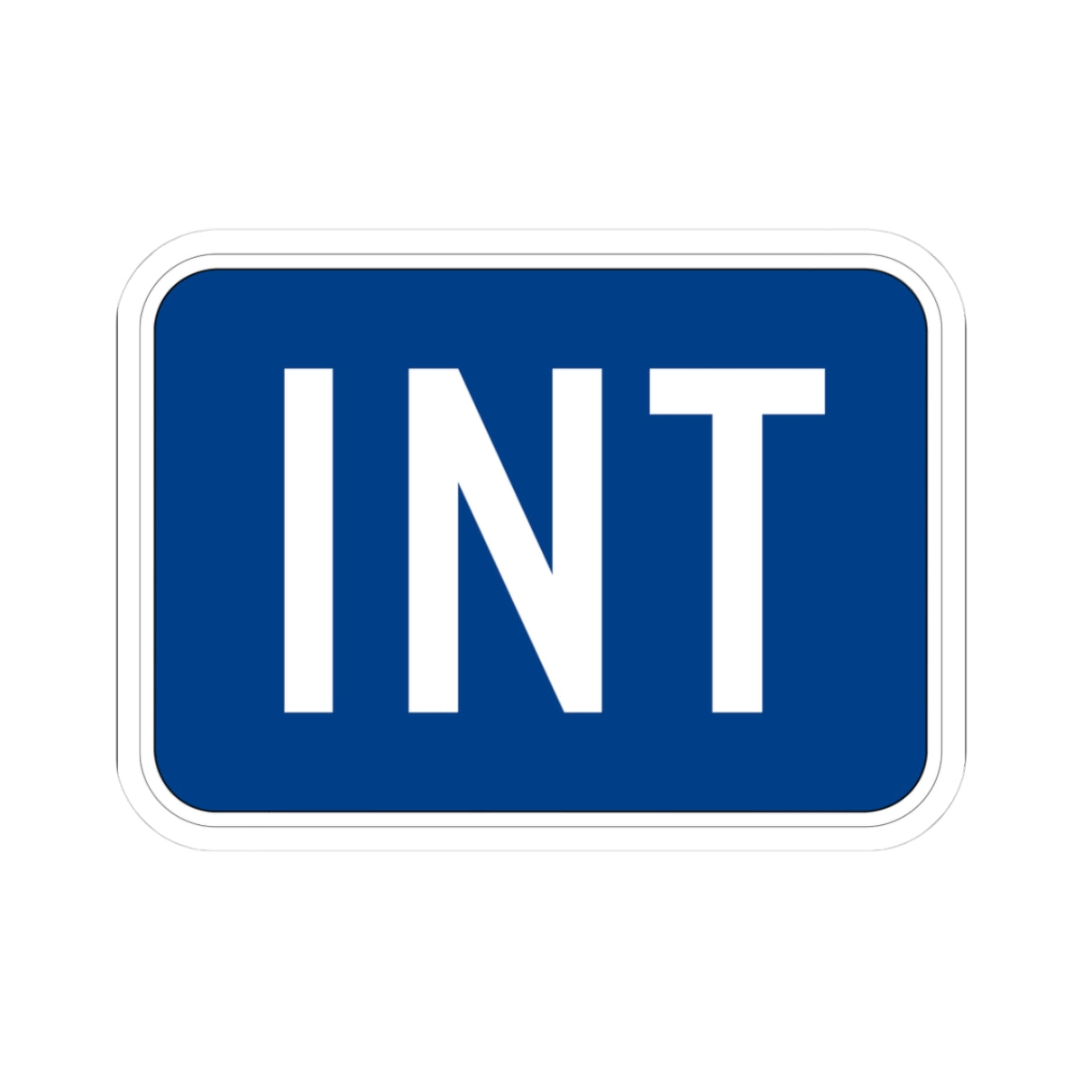 Jct plate blue es (Puerto Rico) (Road Sign) STICKER Vinyl Kiss-Cut Decal
